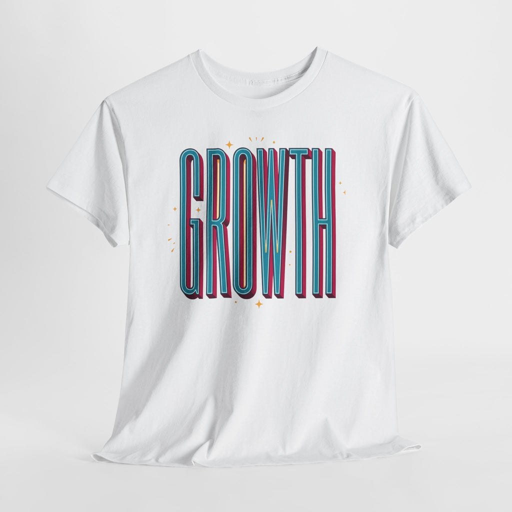Growth Graphic Tee — Motivational Retro Typography T‑Shirt