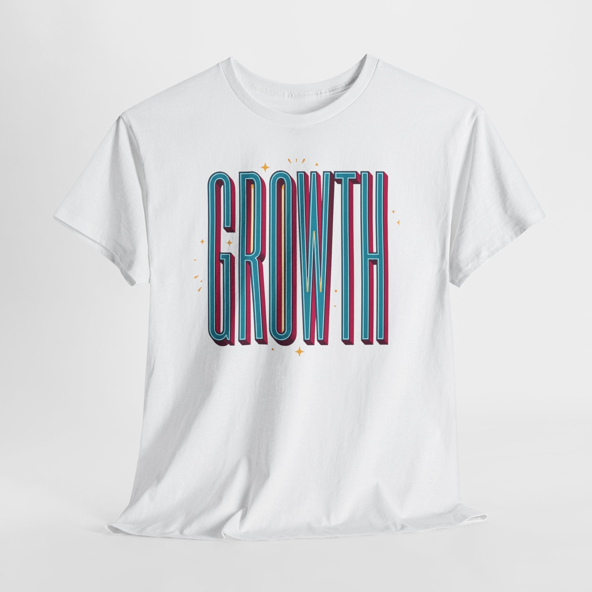 Growth Graphic Tee — Motivational Retro Typography T‑Shirt