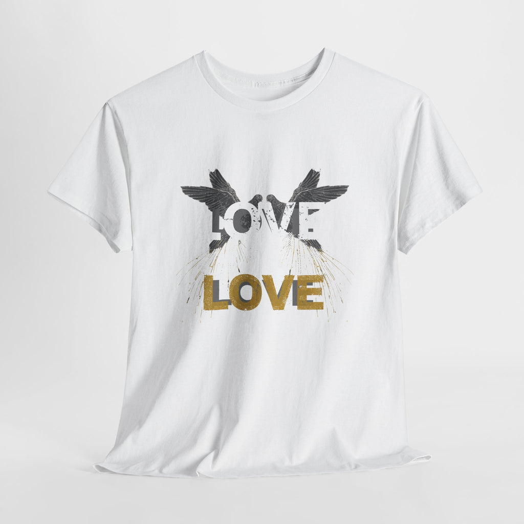 T-Shirt — Gold LOVE Retro Palm Graphic Tee