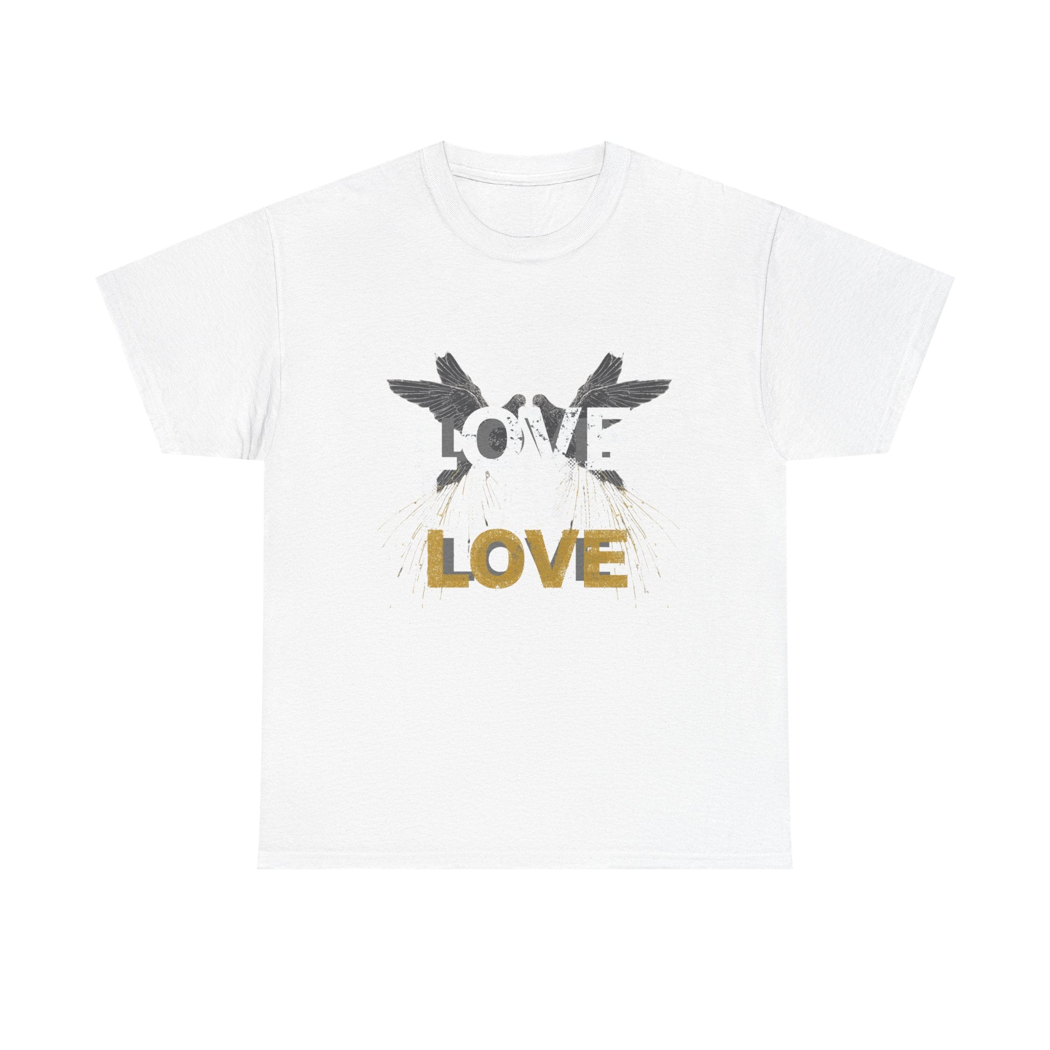 T-Shirt — Gold LOVE Retro Palm Graphic Tee
