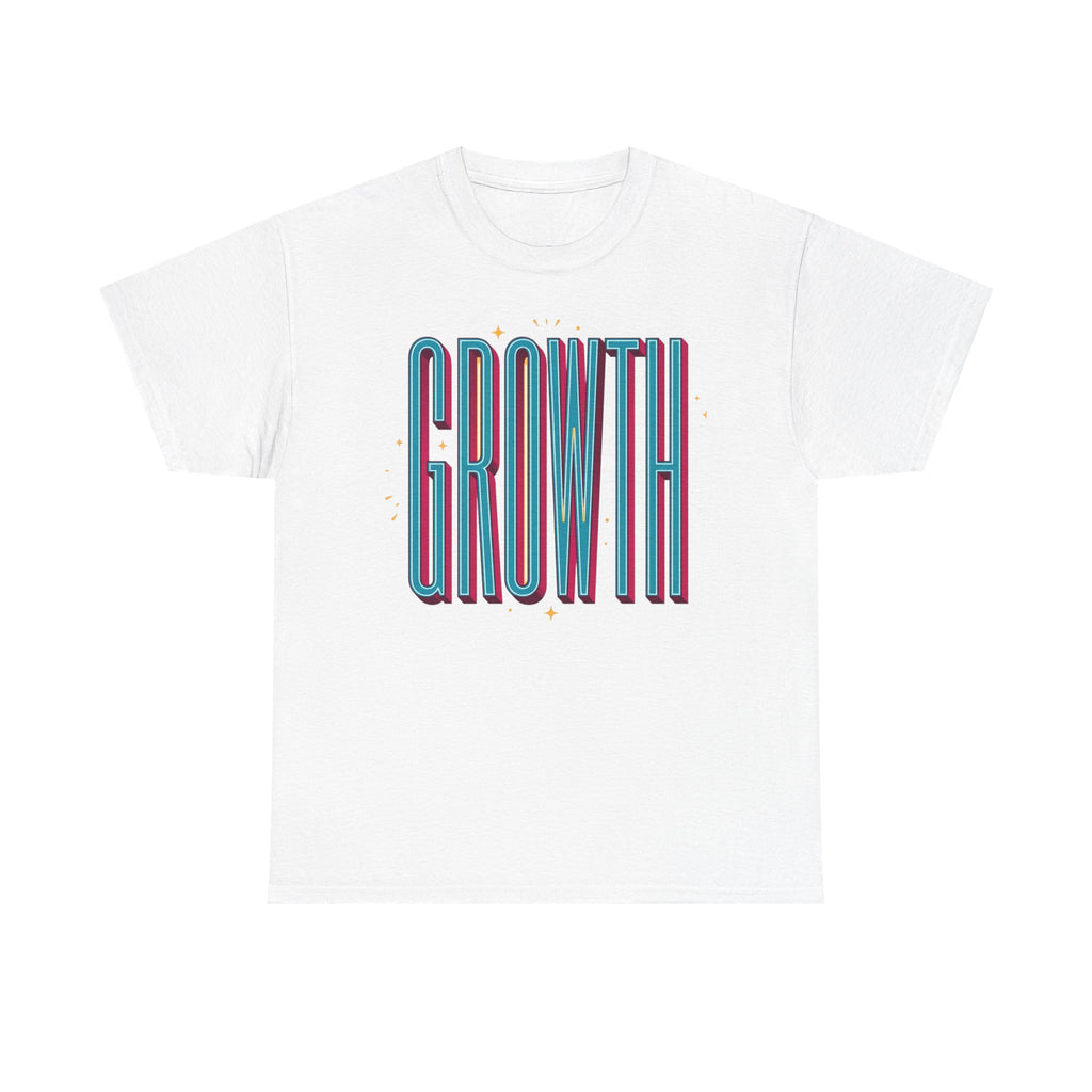 Growth Graphic Tee — Motivational Retro Typography T‑Shirt