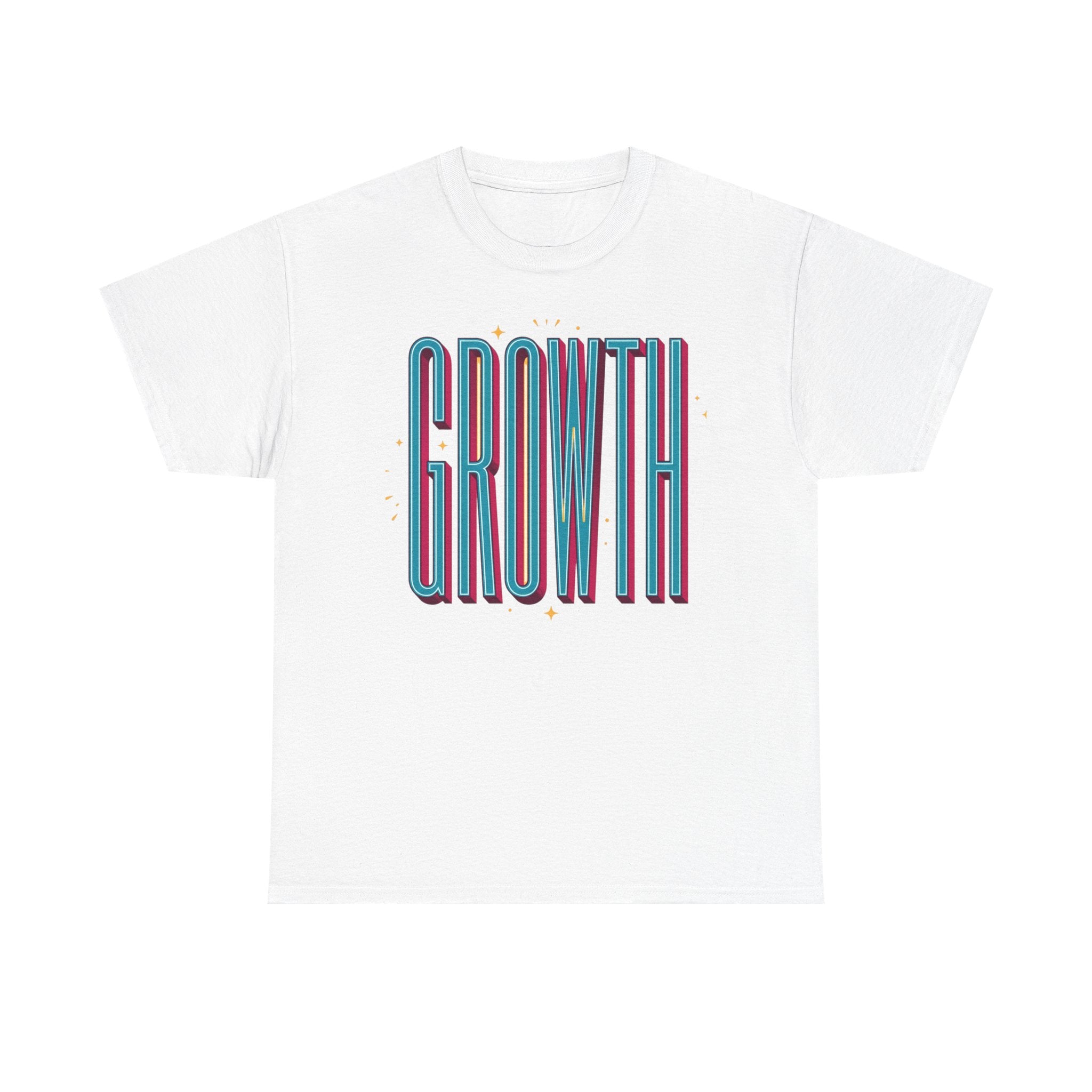 Growth Graphic Tee — Motivational Retro Typography T‑Shirt