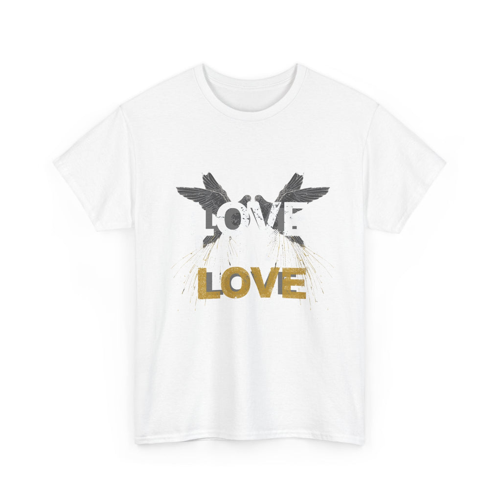 T-Shirt — Gold LOVE Retro Palm Graphic Tee