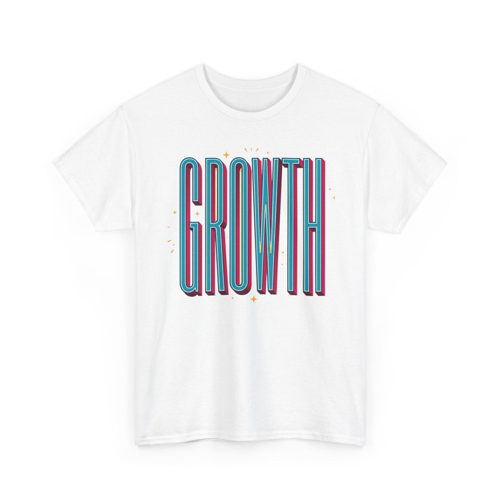 Growth Graphic Tee — Motivational Retro Typography T‑Shirt