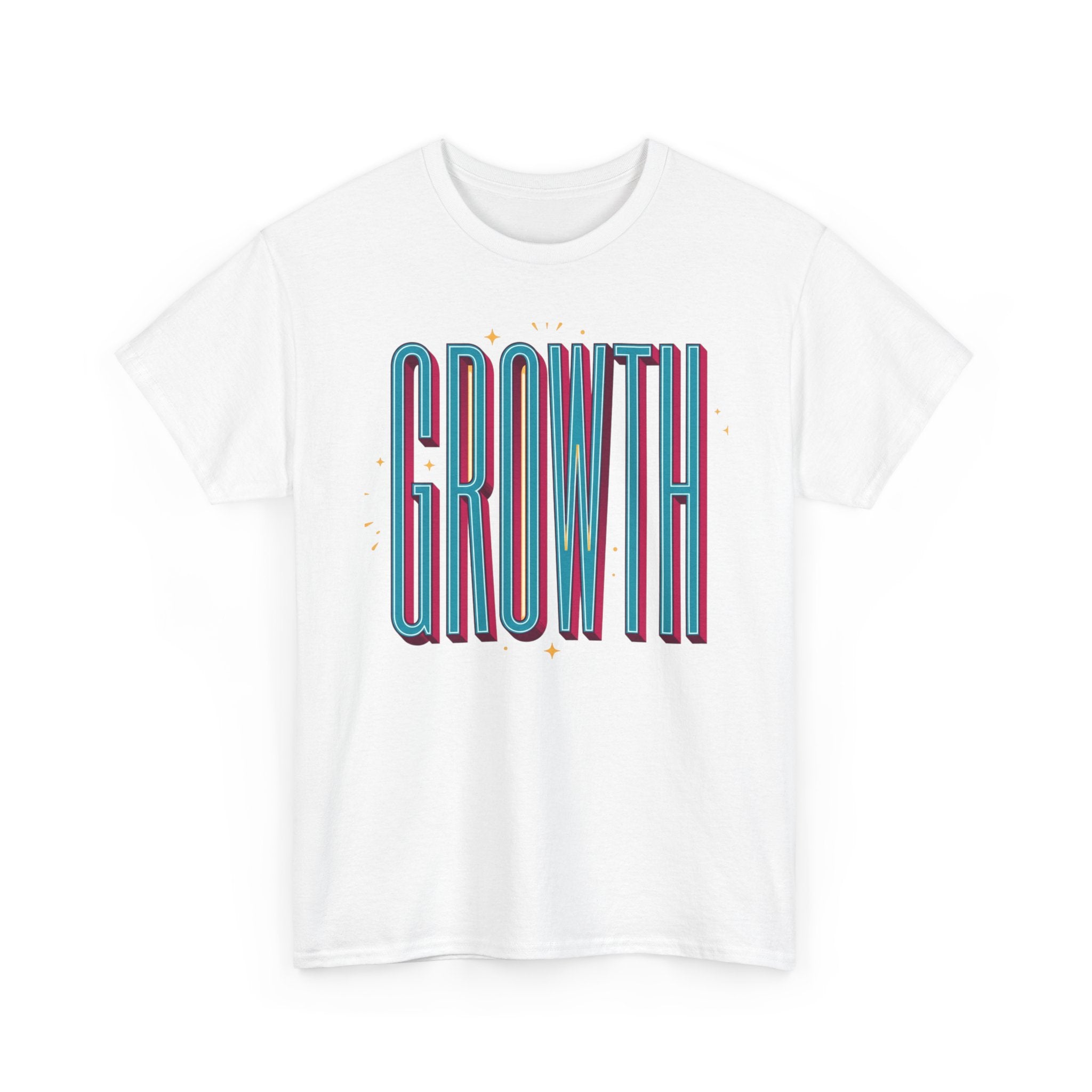 Growth Graphic Tee — Motivational Retro Typography T‑Shirt